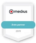 Plakat för Årets partner hos Medius 2019