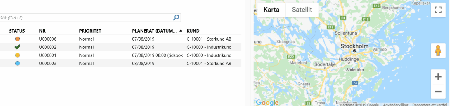 Kartwidget Desktop 7 uppdrag 2
