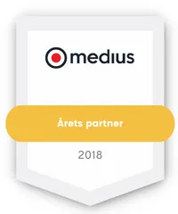 Plakat för Årets partner hos Medius 2018