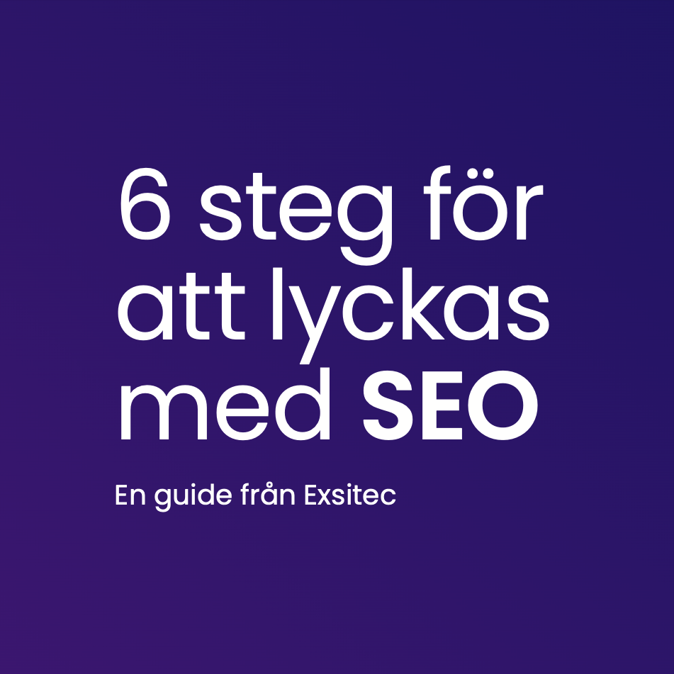 6 steg för att lyckas med SEO