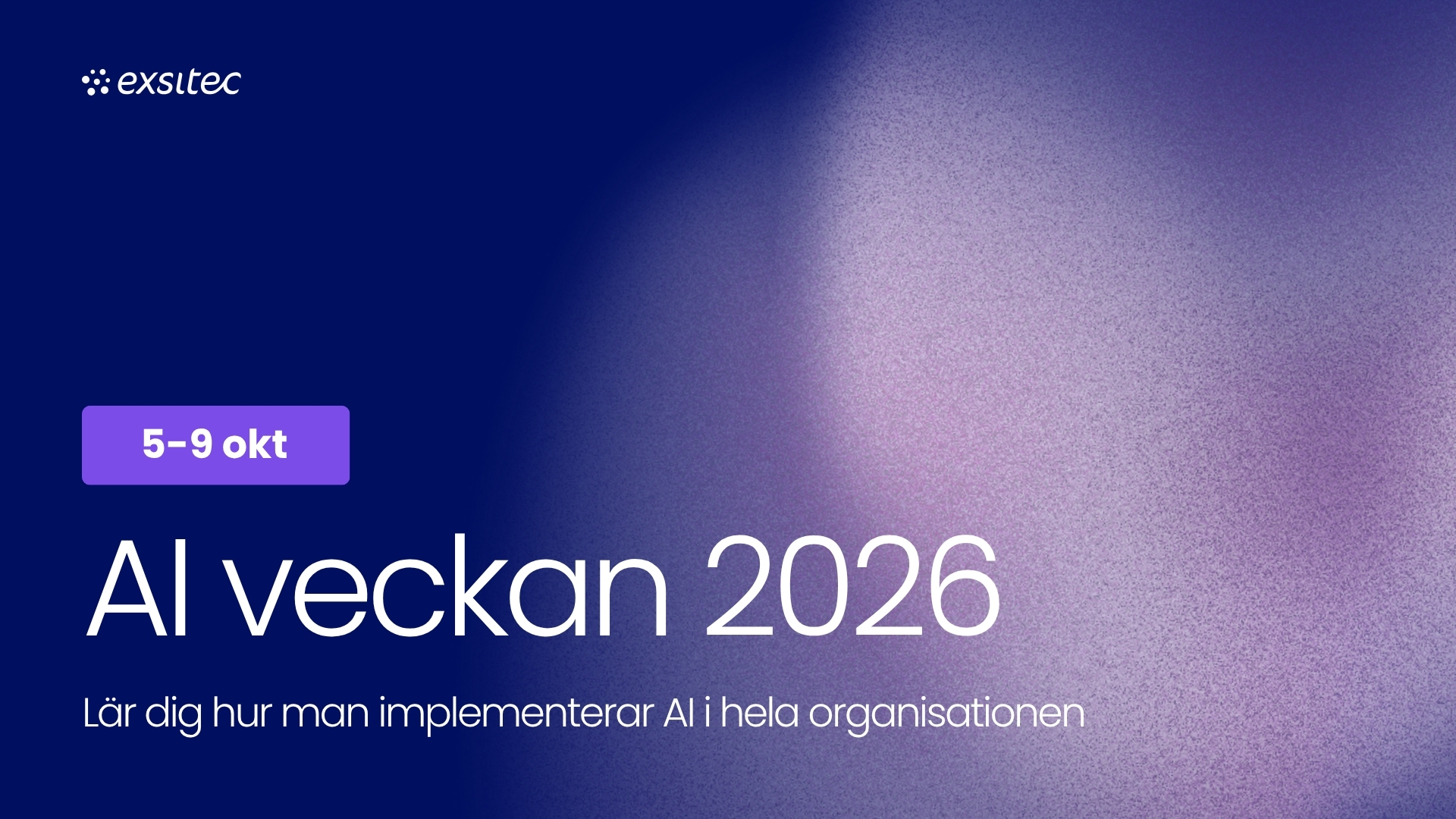 Välkommen till AI veckan 2026!