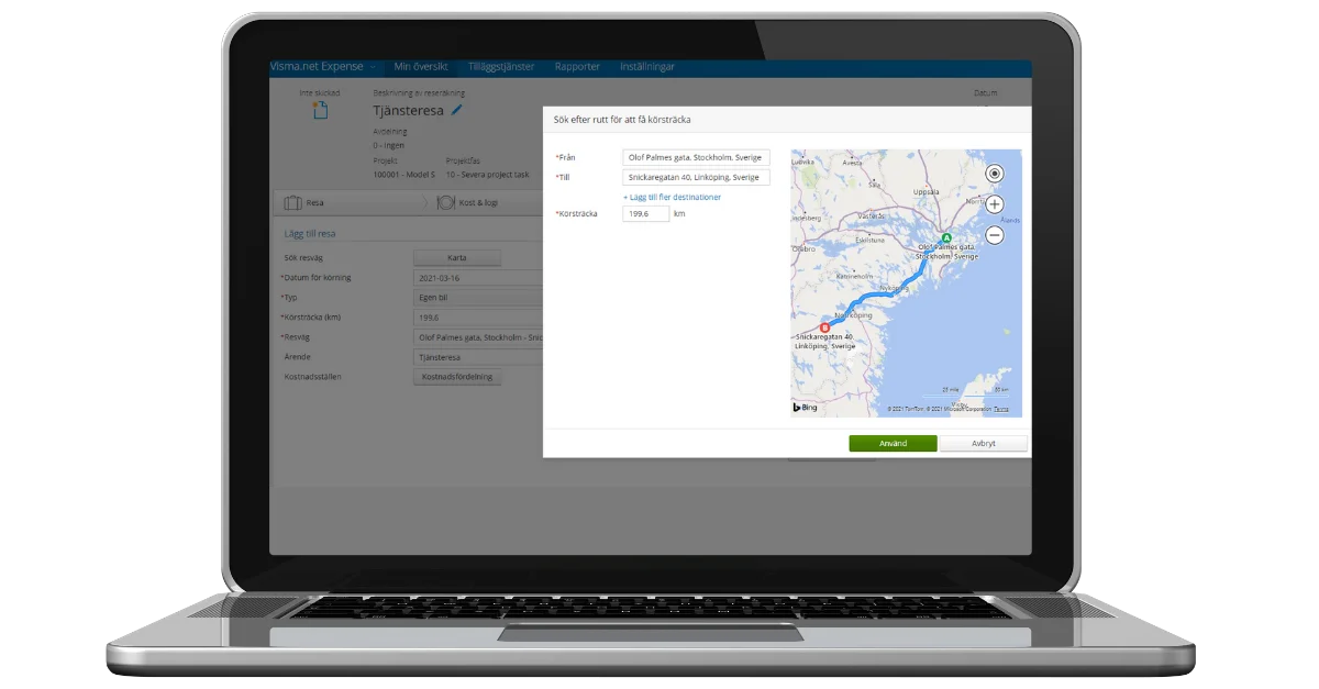Visma.net Expense laptop webp
