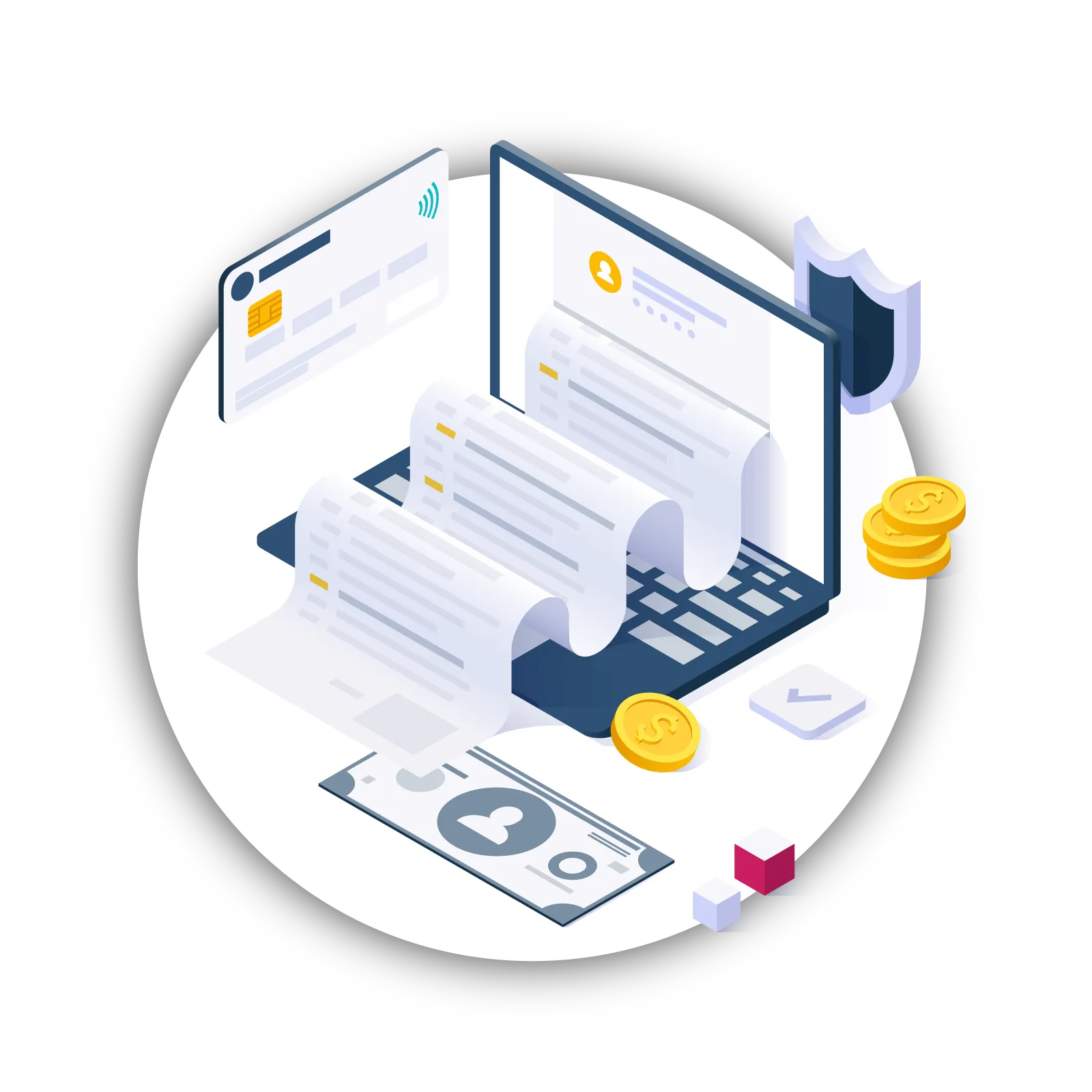 E-payment-concept-white